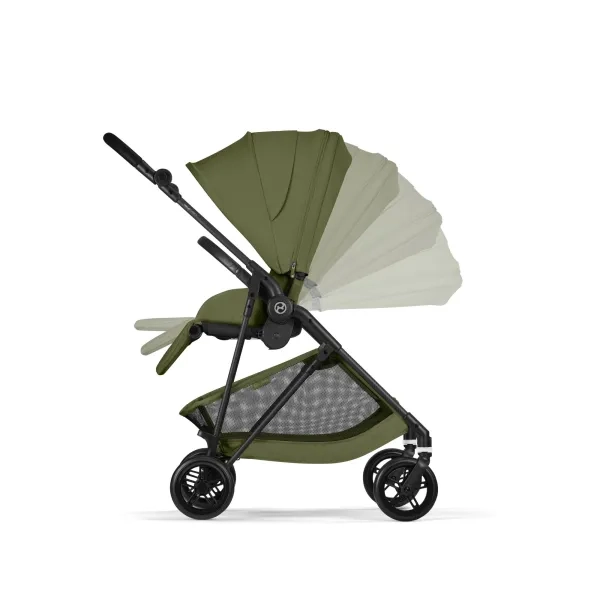 Регульована спинка та підніжка, Візок Melio Carbon Moss Green